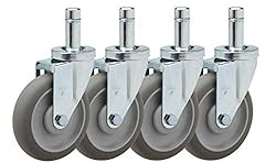 5" Caster Set for Metro Shelving | 4 Grip Ring Stem