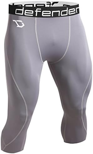 Defender Men's Compression Baselayer Capri Shorts Skin Cool Dry Basketball GY_2XL