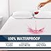 COHOME 100% Waterproof Mattress Protector Queen Fitted 8-21 inch Deep Pocket Breathable Mattress Cover
