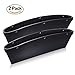 Leather Car Seat Gap Filler, Ampper Car Seat Side Console Slit Caddy Catcher Storage Box Pad Pocket Premium Quality PU Leather - (0.79 - 1.6