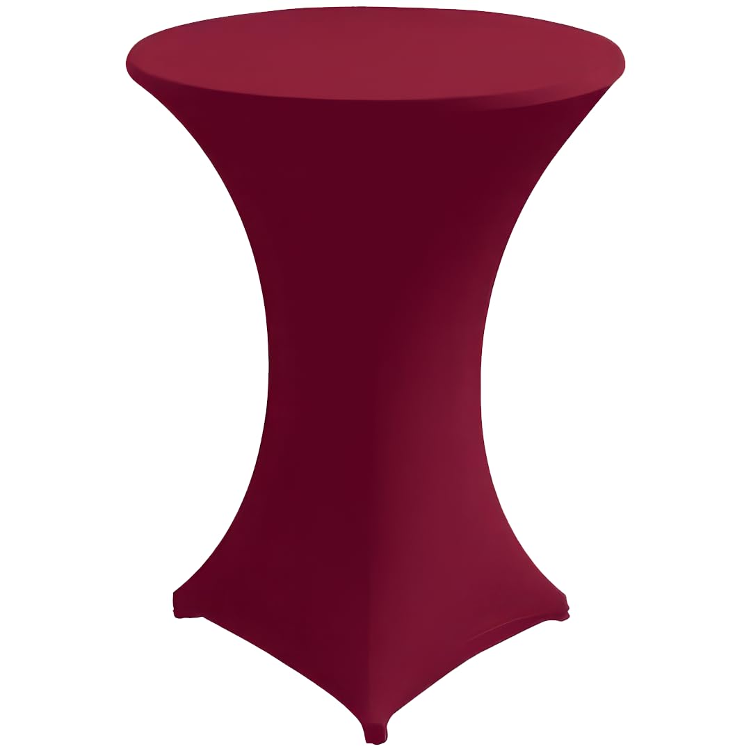 Gastro Uzal bar/high/bistro Table stretch cover, 2-piece set, burgundy, diameter 70-75 cm