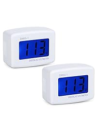 Eversame 2 Pack soporte de enchufe AC 80   300 V Volt comprobador de tensión calibre multímetro, AC 110 V LCD Digital voltímetro volt panel Medidor Probador de Voltaje, que mide el voltaje de oficina fábrica enchufe de pared