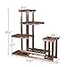 Wooden Plant Stand 6-Tier Flower Rack Multi Wood Shelves Bonsai Display Storage Shelves Indoor Outdoor Yard Garden Patio Balcony for Multiple Plants (6 Wood Shelves 10 Pots)thumb 1