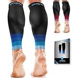 aZengear Calf Brace - Calf Sleeves for Women Men - Calf Support - Compression Calf Guards - Shin Splint Sleeve - Leg Sleeve (Pair) - Blue, S/M