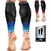 aZengear Calf Brace - Calf Sleeves for Women Men - Calf Support - Compression Calf Guards - Shin Splint Sleeve - Leg Sleeve (Pair) - Blue, S/M