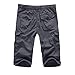 EKLENTSON Men's Capri Shorts Below Knee Shorts Loose Fit Army Outdoor Camping Summer Shorts Purplish Gray