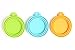 Comtim Pet Food Can Cover Silicone Can Lids for Dog and Cat Food(Universal Size,One fit 3 Standard Size Food Cans),Multi-Colored