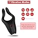 Waterproof Vibrating Cock Ring with 7 Powerful Vibration Modes, PALOQUETH Multifunctional G Spot Vibe Nipple Massager Penis Vibrator Perineum Stimulator for Couples Play, Rechargeable