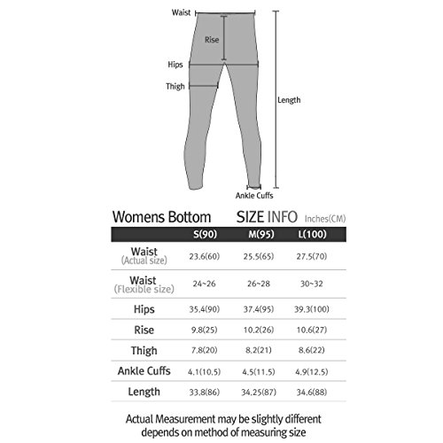 FITEXTREME Womens MAXHEAT Fleece Long Johns Thermal Underwear Bottom Lightgray M