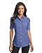 Port Authority Ladies Short Sleeve Superpro Oxford Shirt. L659