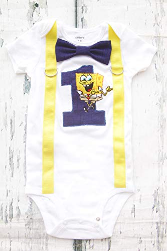 spongebob first birthday outfit boy