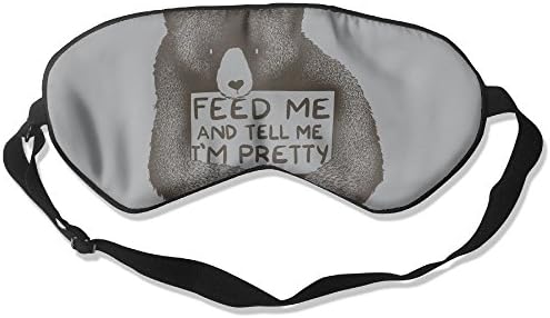 XIELIAN Feed Me And Tell Me I Am Pretty Adjustable Strap Silk Sleep Mask Blindfold Eye Cover