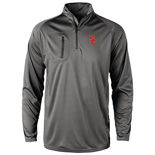 Dunbrooke USC Trojans Portal Anti -Snag 1/4 zip, grey, 3XL