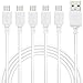 [5-Pack] 6 Feet Micro-USB Cable, EZOPower Extra Long Micro USB 2in1 Sync and Charge USB Data Cable for Samsung Galaxy S7, S7 Edge, Galaxy Tab A, Tab E Tablet, Huawei, One Plus, and More