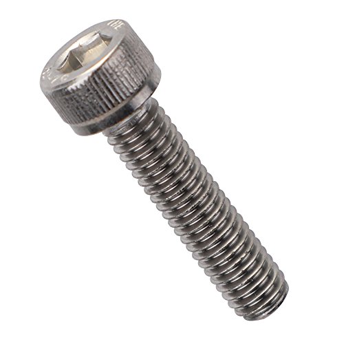 M6-1.0 x 25mm Socket Head Cap Screws Metric, Allen Socket Drive, Stainless Steel 304, Full Thread, Bright Finish, Machine Thread, 20 PCS