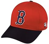 MLB Cooperstown YOUTH Boston RED SOX Red/Navy Hat Cap Adjustable Velcro TWILL Throwback
