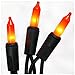 NOMA/INLITEN-IMPORT V34700-88 100-Count Orange Halloween Light Set with Black Wire