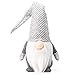 Funoasis Christmas Gnome Gifts Holiday Decoration Kids Birthday Present Handmade Tomte Plush Doll, Home Ornaments Tabletop Santa Figurines 19 Inches (Grey Point)