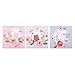 Trend Lab My Little Friends Canvas Wall Art Pack, Pink/Blue/Gray/White