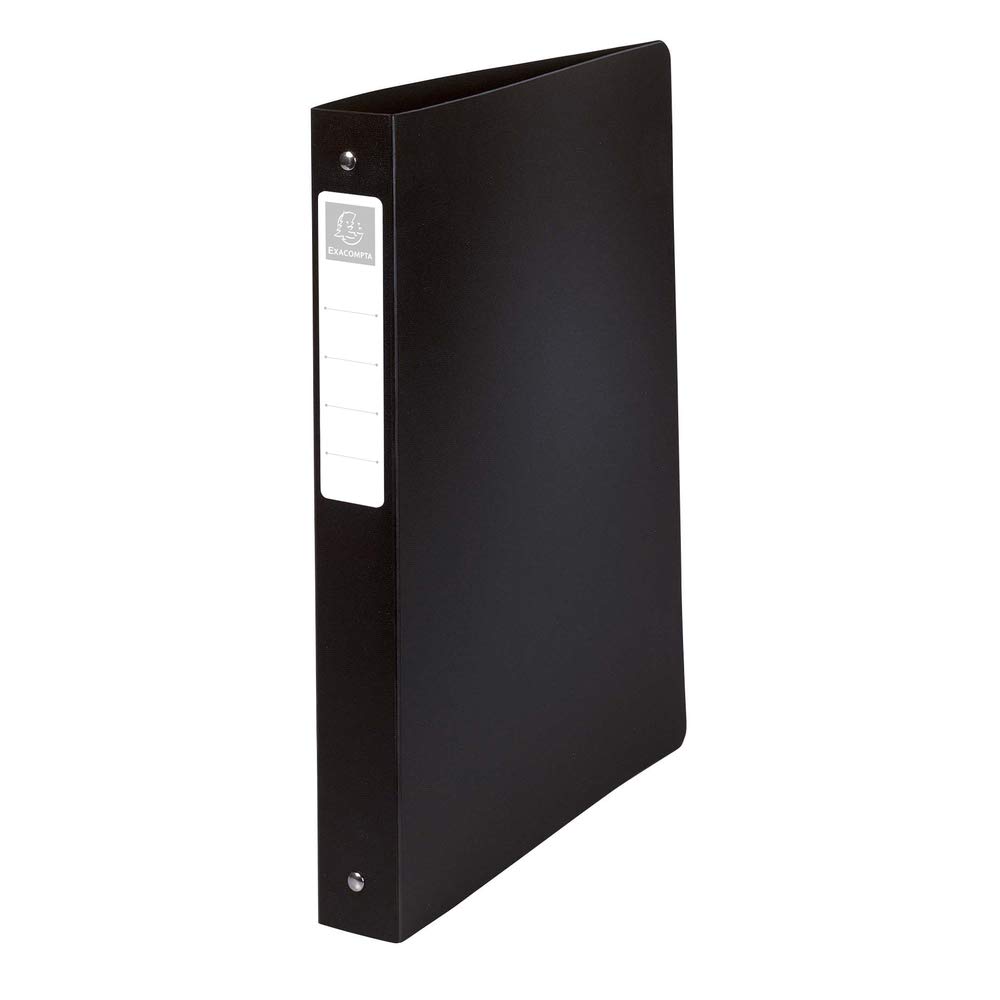 Exacompta - Ref. 51391E - 1 Rigid binder with OPAK label - 4 round rings, diameter 30 mm - Spine 40 mm - External dimensions: 32 x 26.8 cm - Format to be filed A4 Maxi - Colour: black