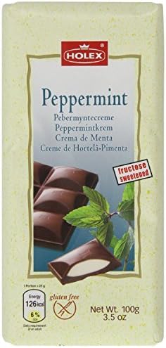 Holex Diabetic Peppermint Filled Chocolate Bar 100g (Pack of 10)