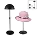 Queens Adjustable Height Hat Stand Metal Dome Shape Design Tabletop Wig Display Rack