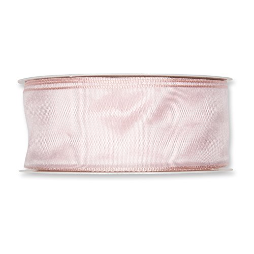 FloristryWarehouse Fabric Ribbon 1.5 inches wide x 27 yards Blush Pink