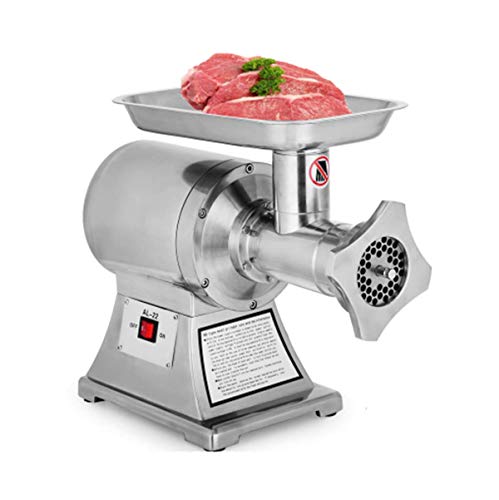 GTFHUH Edelstahl elektrische Fleischwolf 750W Wurstabfüllmaschine Fleischwolf für Gewerbe Fleischwolf