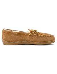 Minnetonka Men's 3741W - Sheepskin Hardsole Moccasin Wide