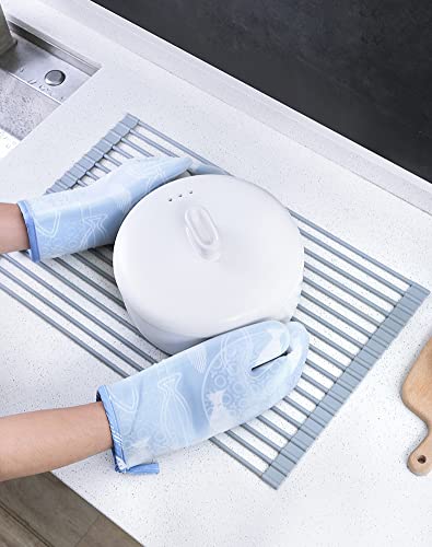 Josoft Over The Sink Dish Drying Rack, Roll up Sink Dish Drainer Rack Multipurpose Foldable Kitchen Stainless Steel Dish Rack Sink Drying Rack 20.6