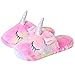 Anddyam Kids Family Cute Cat Household Anti-Slip Indoor Home Slippers for Girls and Boys (Little Kid (3-4 Years), Unicorn Pink)