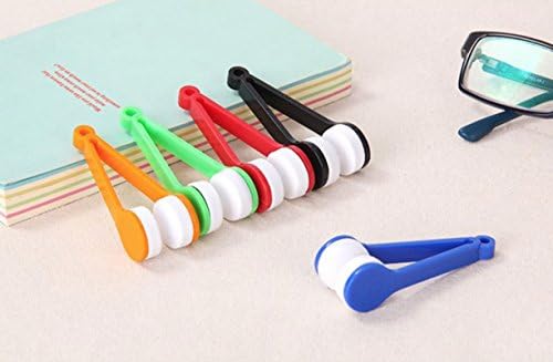 EZ Care 8 pcs Mini Portable Microfiber Soft Brush Cleaning Tool for Sunglasses, Spectacles and Eyeglasses (8 count)