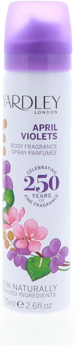 Yardley London April Violets Body Spray 75ml Fragrance Scent