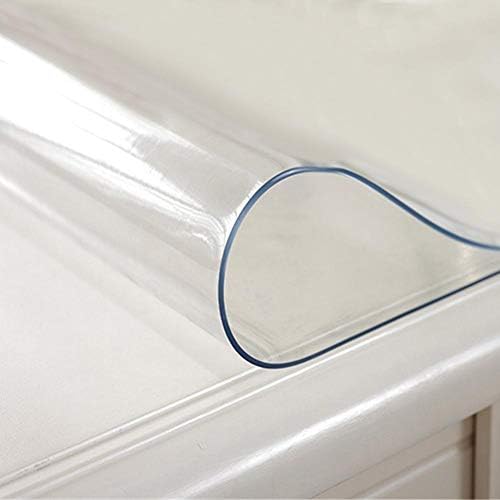 Greatideal Transparent Tablecloth Clear Plastic Tablecloth Rectangle PVC Table Fabric for Hard Floors Eco Friendly Series Chair Floor Protector