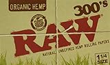 RAW Organic 300 1.25 1 1/4 Size Rolling Papers 1 Pack = 300 Leaves