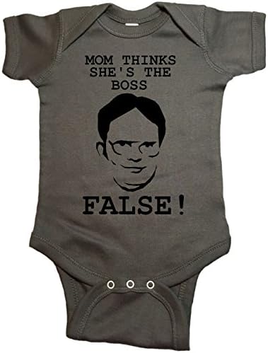 The Office Baby One Piece Dwight Moms Thinks Shes The Boss Bodysuit