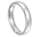 Besteel Stainless Steel Womens Mens Plain Wedding Band Ring Polished 4mm Size 9