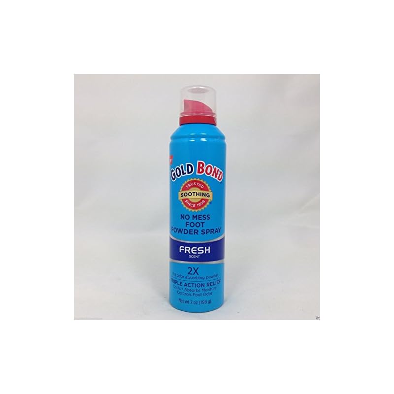 Gold Bond No Mess Foot Powder Spray, Fresh, 7 Ounce ( Pack of 8 )