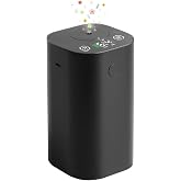 Waterless Essential Oil Diffuser, 20mL Rechargeable Nebulizing Diffuser with 4 Timers &amp; 4 Mist Levels, Rechargeable Diffuser for Home, Office, Bedroom, Hotel, Travel (Black)