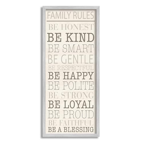 Stupell Industries Uplifting Family Rules Framed Giclee Art by Sundance Group