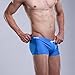 DESMIIT Men's Rope Waist Solid Color Swimming Trunk ,Style2 Blue , US Medium / Tag XL(30