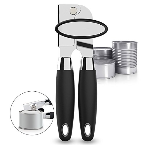 Can Opener Manual, Smooth Edge Stainless Steel Can Opener with Anti-Slip Rubber Plastic Handle for Canned Pet Food & Restaurant Chef - Thumbnail 7