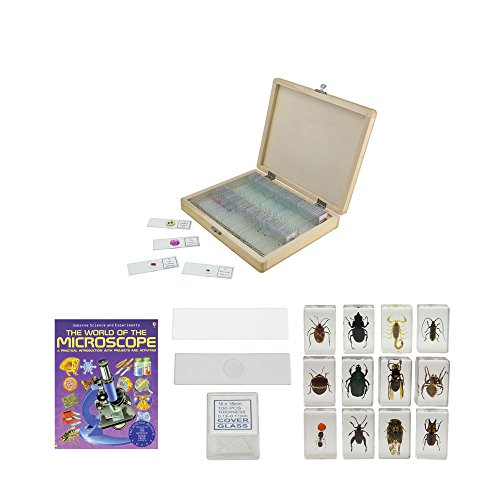 Celestron 100 Piece Prepared Slides Box Set with Deluxe Celestron Accessory Kit