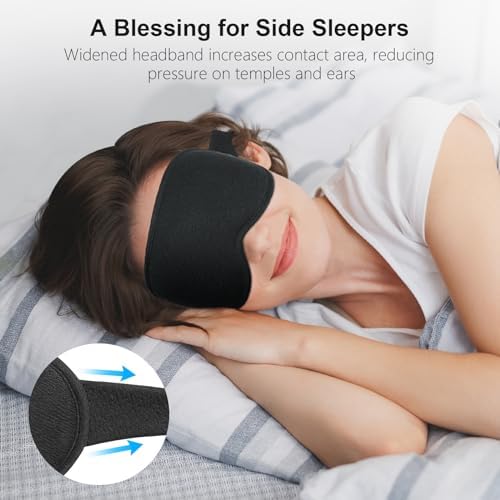 Masque de Nuit 100%Occultant pour Hommes&Femmes Zero Pression Design