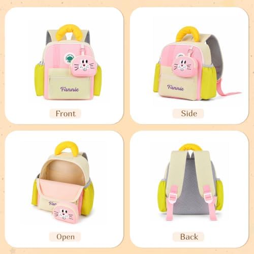 Mochila Personalizada Infantil con Nombre Mochila de Setas para Guardería y Preescolar Mochila Escolar con Bolsito Regalos para Niños y Niñas (#1)