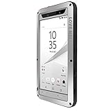 Xperia Z5 Case,3C-Aone Extreme Hard Military Heavy Aluminum Metal Armor Gorilla Glass Shockproof Rainproof Water Resistant Weatherproof Anti-smudge Resistant Cover Case for Sony Xperia Z5/E6653-Silver