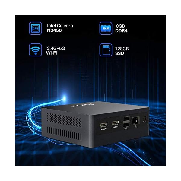 AWOW Mini PC Windows 10 Pro 8GB RAM 128GB SSD, Quad-Core Intel Atom x7-E3950, 4K HD Mini Desktop Computer, AL34 Micro PC…