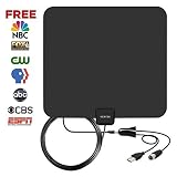 Digital Indoor HD TV Antenna 50-90 Miles Long Range, Amplifier Signal Booster Support 4K 1080P UHF VHF Freeview HDTV Channels with 13.2ft Coax Cable