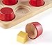 Guidecraft Memory Caps Kids Educational Toy - Colorful Wooden Hide and Reveal Matching Shapes Game for Toddlers