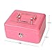 Cash Box with Slot for Kids, Decaller Small Money Box with Money Tray & Key Lock, 6